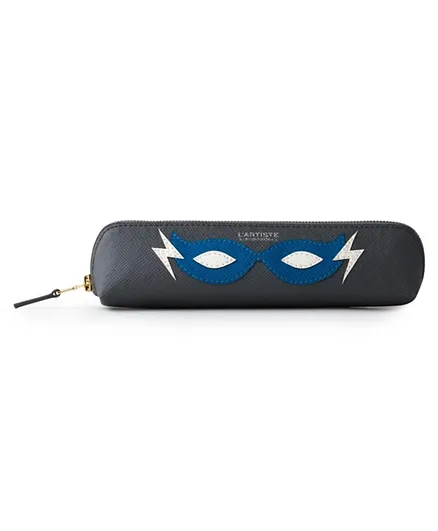 Printworks  Small Leather Hero Pencil Case - Blue