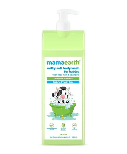 Mamaearth Milky Soft Body Wash for Babies with Oats, Milk and Calendula - 400 ml