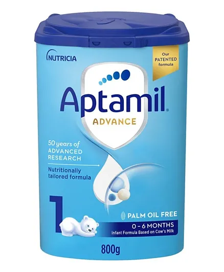 Aptamil Palm Oil Free Advance 1 Infant Milk Formula - 800g