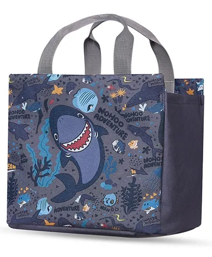 Nohoo Kids Tuition Bag / Hand Lunch Bag Shark - Grey