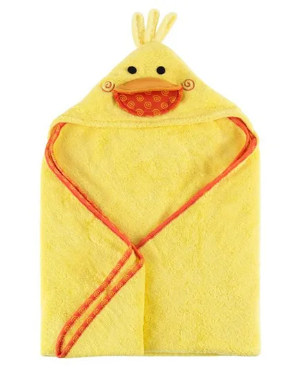 منشفة بغطاء للرأس شكل بطة من زوكيني بادلز - صفراء