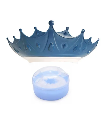 Star Babies Adjustable Crown Shower Cap With Powder Puff Pack of 2 - Blue