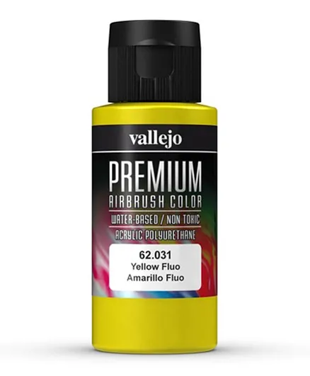 Vallejo Premium Airbrush Color 62.031 Yellow Fluo - 60mL
