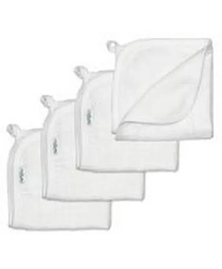 Green Sprouts Muslin Washcloths Pack of 4 - White Set