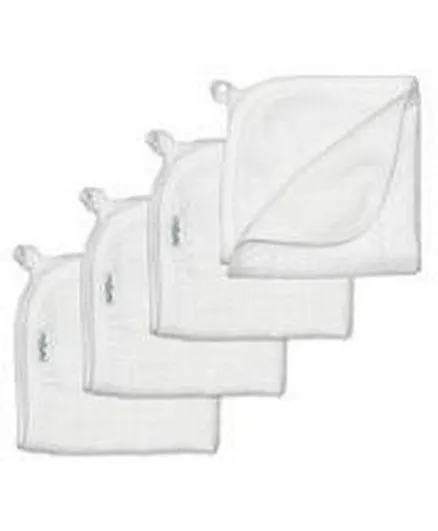 Green Sprouts Muslin Washcloths Pack of 4 - White Set