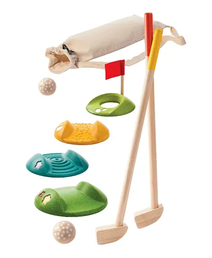 Plan Toys Wooden Mini Golf Full Set - Multicolour