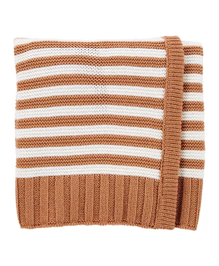 Carter's Striped Baby Blanket - Brown