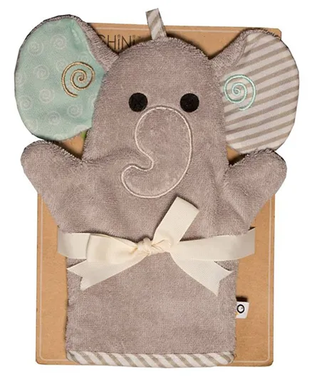 Zoocchini Grey Baby Bath Mitt - Ellie the Elephant