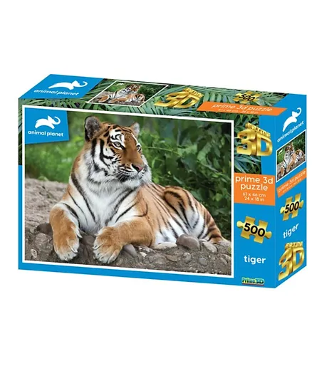 Prime 3D Animal Planet Licensed Tiger 3D Puzzle - 500 Pieces
