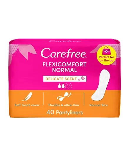 Carefree FlexiComfort Delicate Scent Panty Liners - Pack of 40