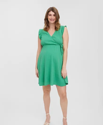 Vero Moda Maternity Short Maternity Dress - Holly Green