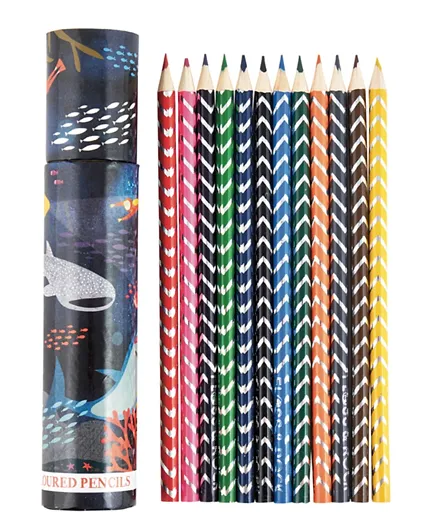 Floss & Rock Deep Sea Pack of 12 Pencils - Multi Color