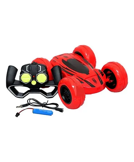Toon Toyz Double Rotation Car Toy with Remote Controller - Red