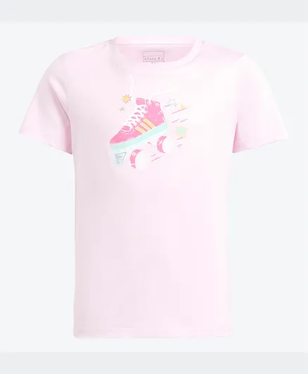 adidas Junior Summer Graphic T-Shirt - Pink