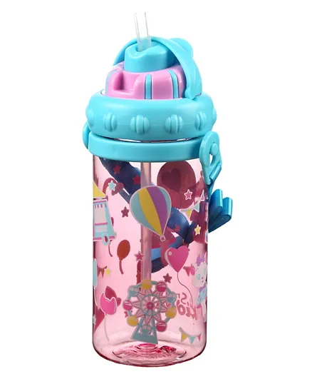 Smily Kiddos Sipper Water Bottle Pink - 430mL