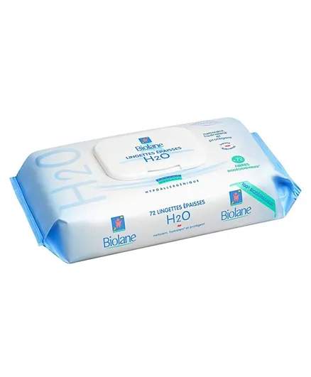 Biolane Thick H2O Baby Wipes  - 72 Pieces