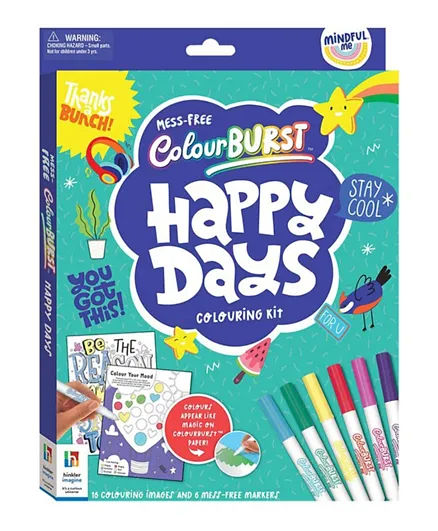 Hinkler Mindful Me Color Burst Happy Days Coloring Kit