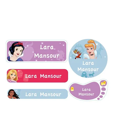 Essmak Disney Princess 1 Personalized School Labels - Pack Of 74