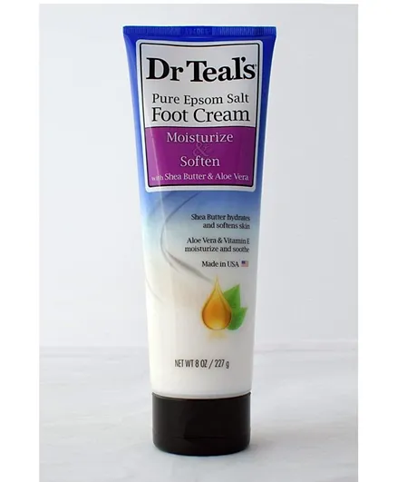 Dr Teals Epsom Salt Foot Cream Shea Butter & Aloe Vera - 227g