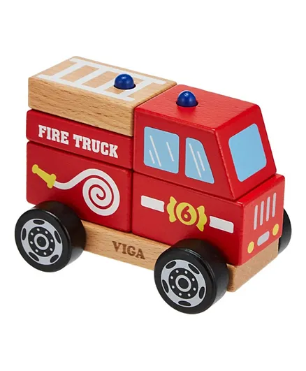 Viga Stacking Fire Truck - 8 Pieces