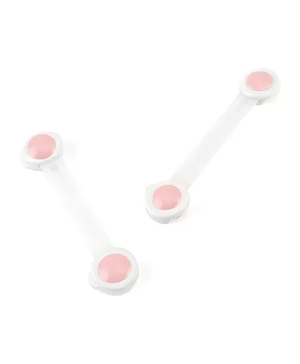 Safety Clips For Baby Proofing Pink - 2 Piece