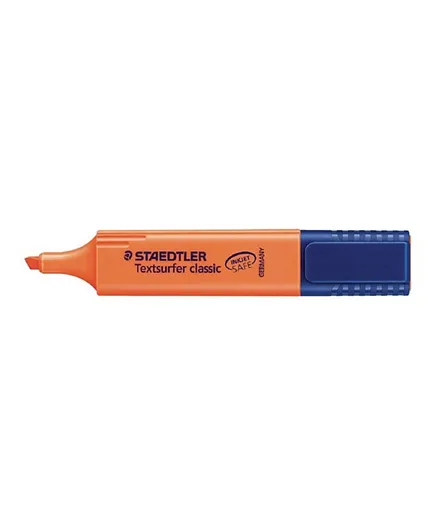 ستيدتلر صندوق أقلام تمييز تكست سيرفر - برتقالي 10 قطع