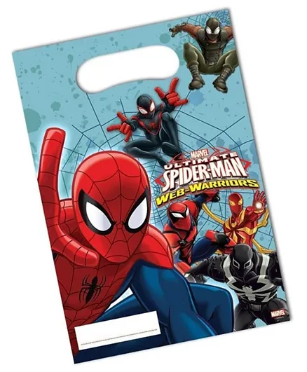 Procos Ultimate Spiderman Web Warriors Party Bags Multicolour - Pack of 6
