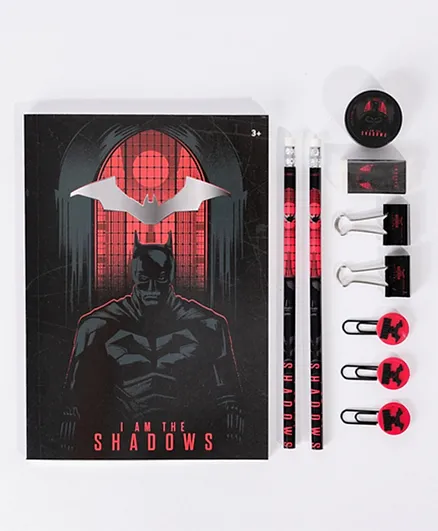 Warner Bros. Batman I Am The Shadows Stationery Set - 10 Pieces