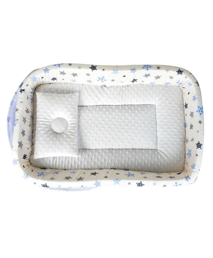 Little Angel Baby Bed with Comfy Paddings Star - Multicolor