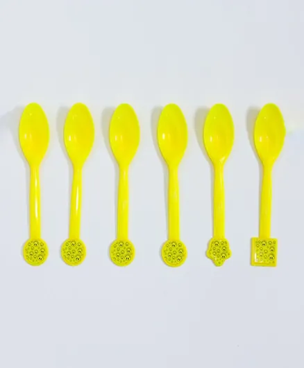 Italo Fancy Party Spoon Kids Birthday Party Decorations Smiley Theme - Pack of 6