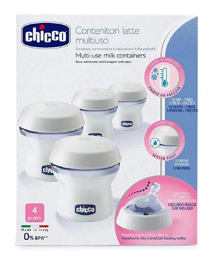 Chicco Natural Feeling Milk Containers Pack of 4 - 150 ml