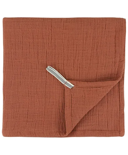 Les Reves d'Anais by Trixie Muslin Swaddles Bliss Rust 2-Pack, High-Quality 110x110cm for 0-24M