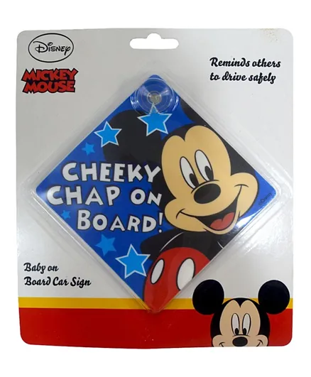 Poplar Linens On Board Mickey Sign - Blue
