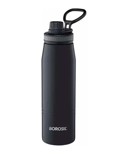 Borosil Vaccum Gosport Bottle Black - 600mL