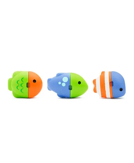 مانشكين - ألعاب استحمام بتصميم سمكة  - 3 قطع