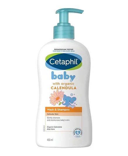 Cetaphil Baby Calendula Wash & Shampoo Pump - 400mL