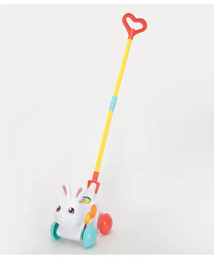 Toddler Rabbit Toy with Push Handle - Multicolor