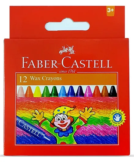 Faber Castell Regular Wax Crayons - 12 Pieces