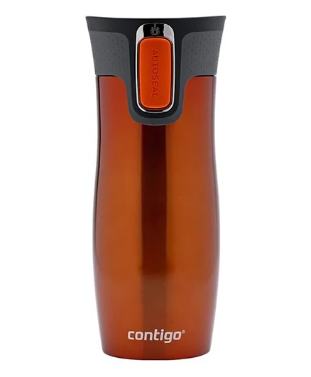 Contigo Autoseal West Loop Vacuum Insulated Stainless Steel Travel Mug Tangerine - 470mL
