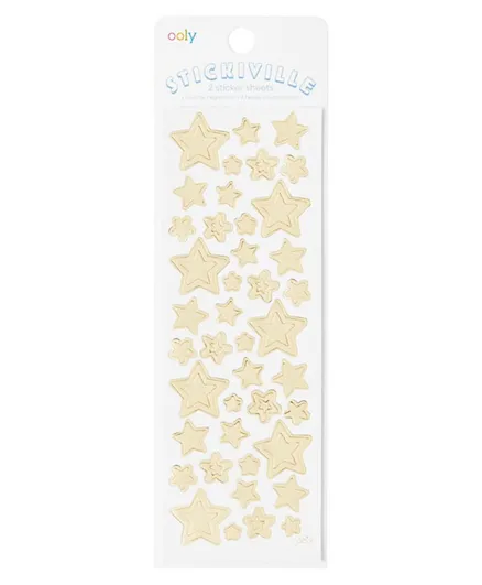 Ooly Stickiville Stickers Skinny Gold Stars - 2 Sheets