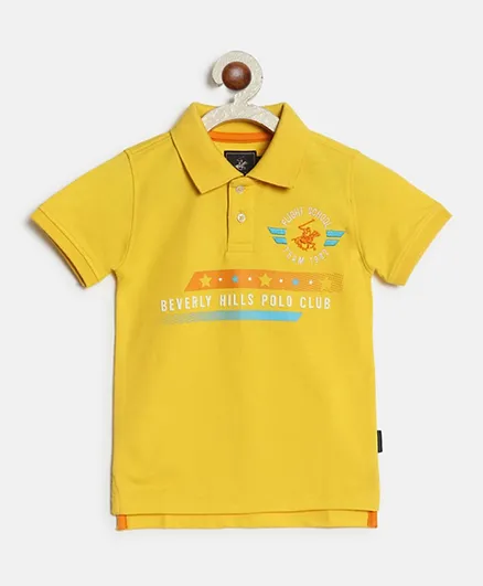 Beverly Hills Polo Club Collar Neck T-Shirt - Yellow