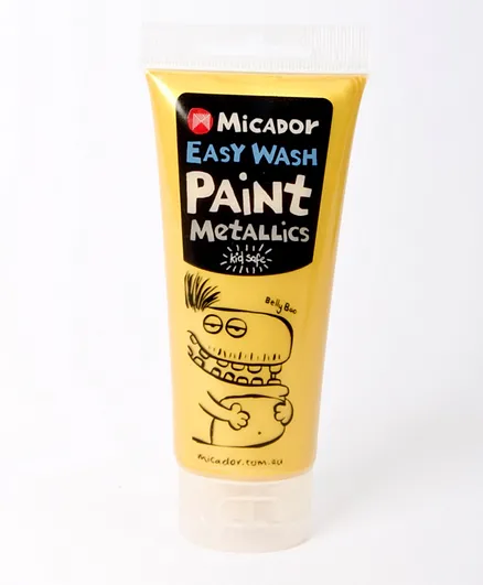 Micador Easy Wash Fluoro Paint Metallic Gold - 120mL