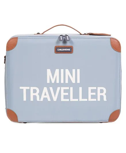 Childhome Mini Traveller Kids Suitcase - Grey Off White