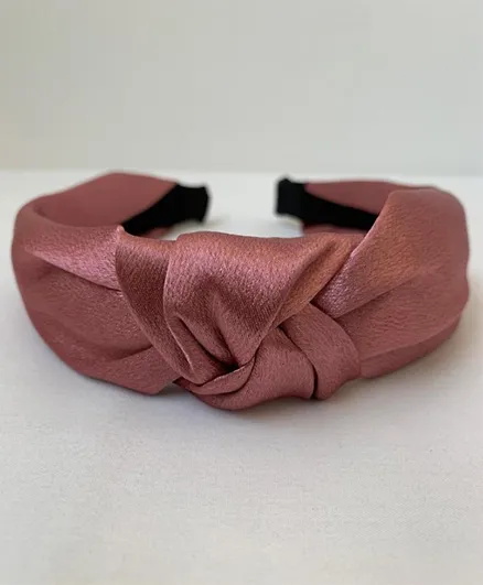The Girl Cap Knotted Hairband - Hot Pink