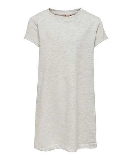 Only Kids Round Neck Dress - Oatmeal