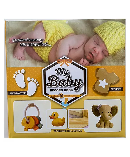 Future Books My Baby Record Book Yellow - English