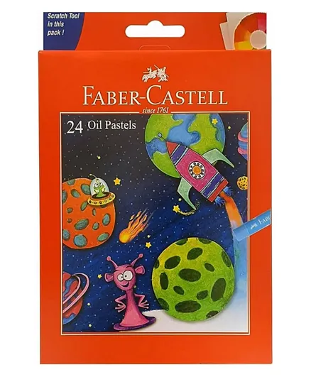 Faber Castell Round Oil Pastels Multicolor  - 24 Pieces