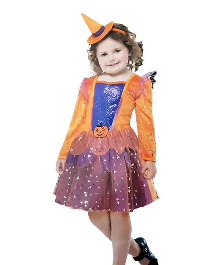Smiffys Pumpkin Dress And Hat Headband - Multicolor