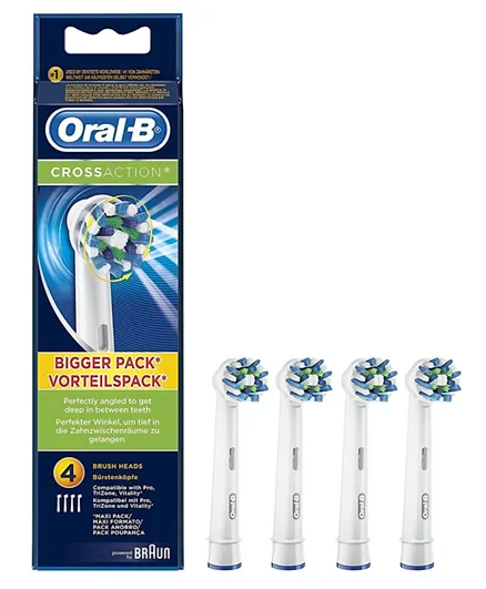 Oral-B EB50 Cross Action Replacement Brush Heads - Set of 4