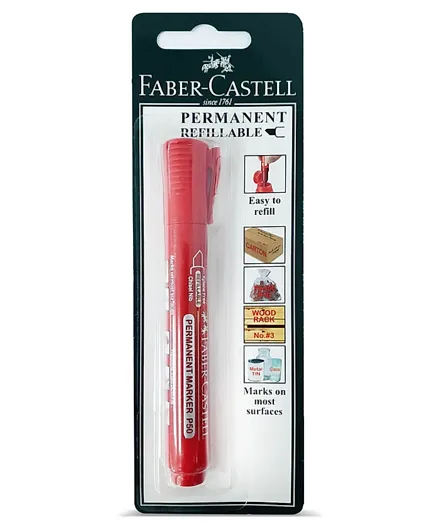 قلم ماركر ثابت من فابر كاستل بي50 - أحمر